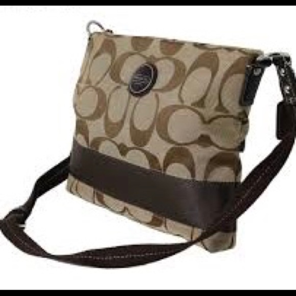 Coach Signature stipe bag